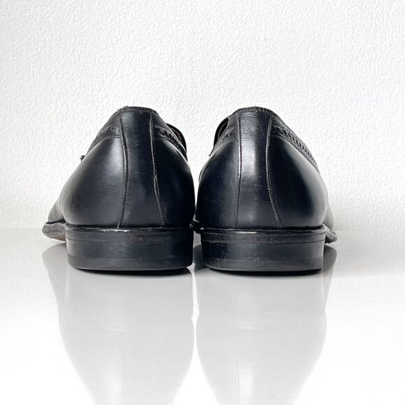 Vintage Johnston & Murphy Aristocraft Black Wingtip Tassel Loafers Brogues 9.5 main image 4
